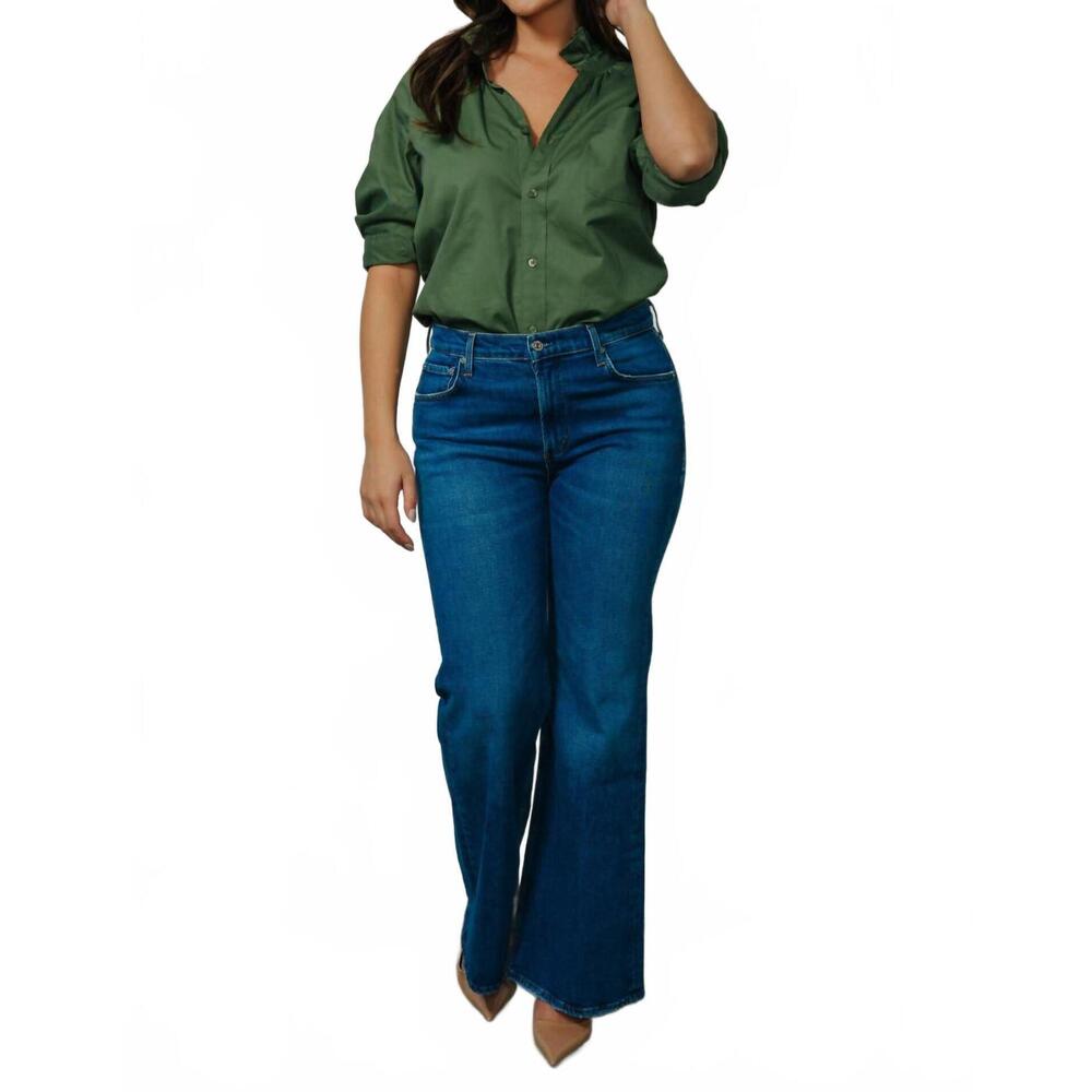NEW SHOP KMJ southern lover button down top in olive green